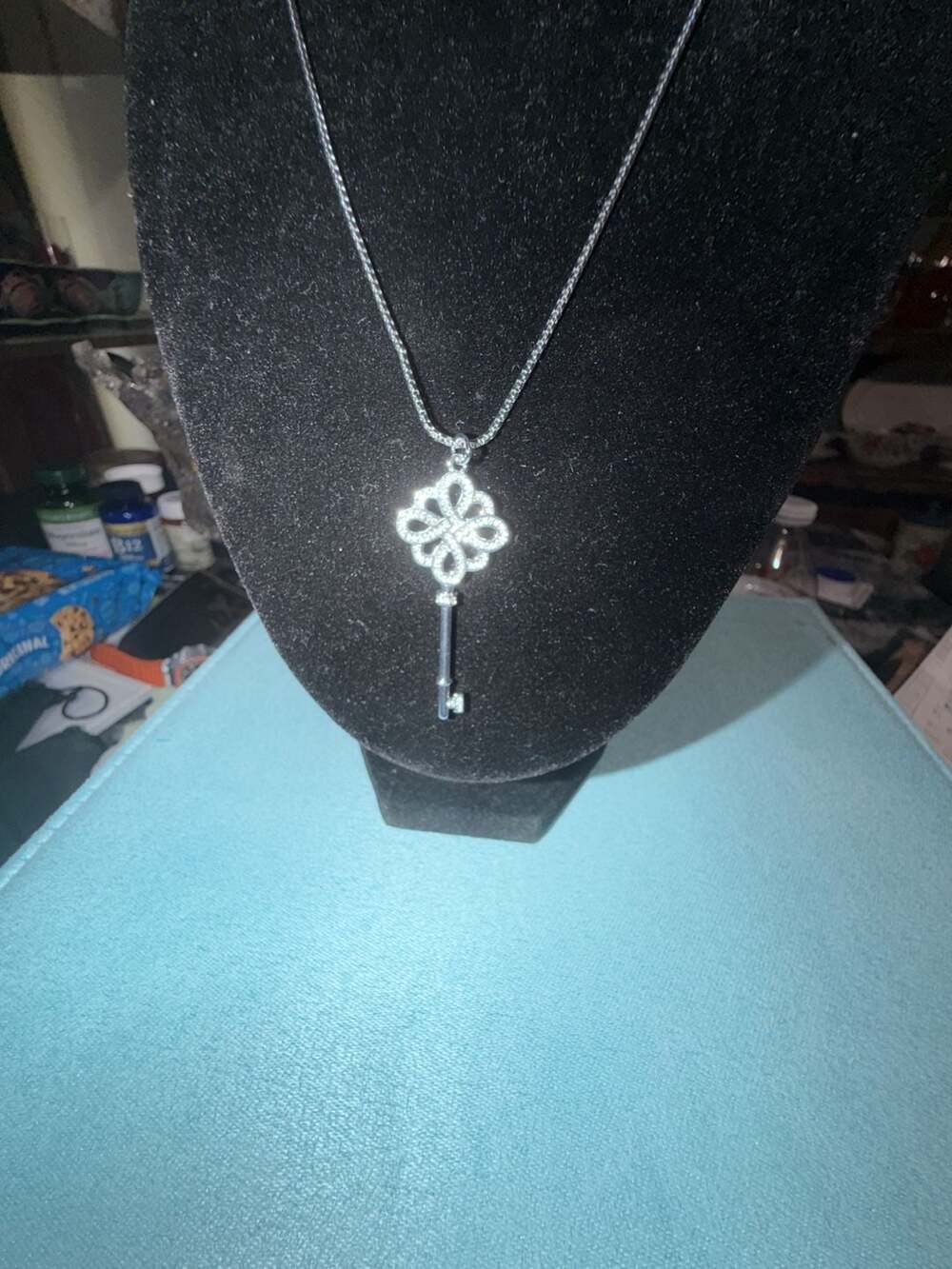Moissanite Snowflake key Pendant